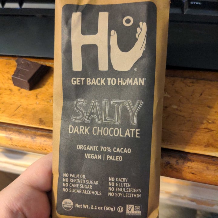 review photo of Hu Kitchen Salty Dark Chocolate Organic 70% Cacao shared by @tuzoen on 19 Sep 2021 - review