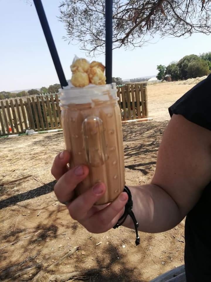 review photo of Asher's Corner Cafe @ Ashers Farm Sanctuary Salted Caramel “Milk”shake shared by @marinette on 08 Oct 2019 - review