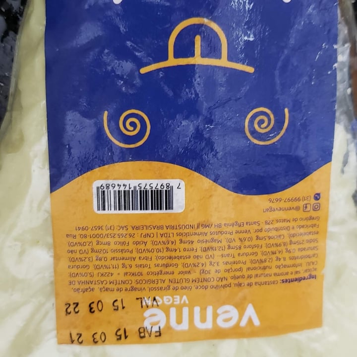 review photo of Venne Vegan Queijo shared by @custodiolivia on 12 Jul 2021 - review