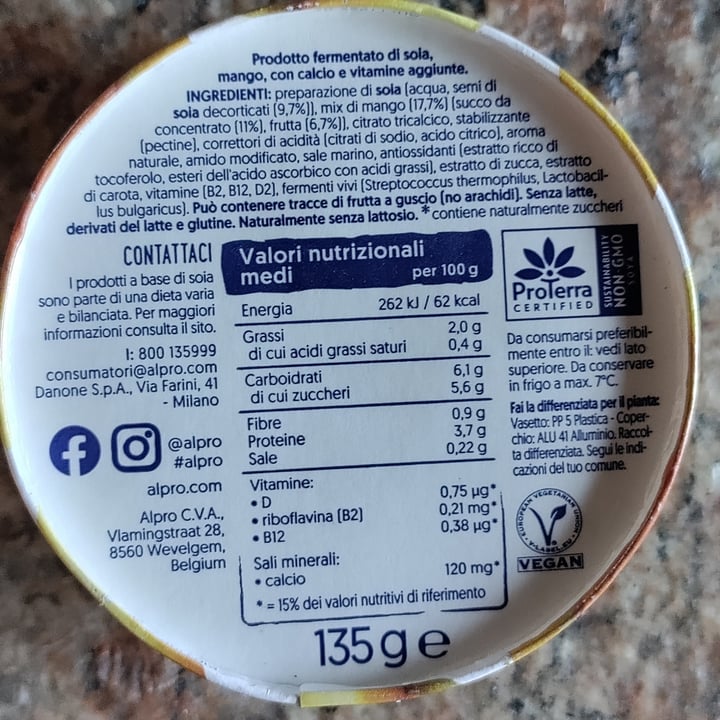 review photo of Alpro Mango Yogurt (No Added Sugars) shared by @alegelb on 26 Jun 2022 - review