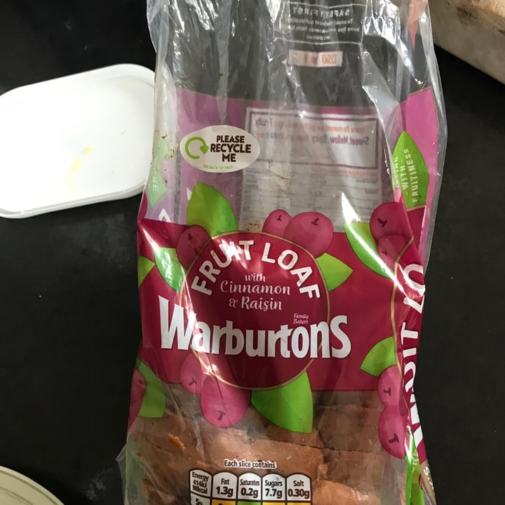 photo of Warburtons Fruit Loaf with Cinnamon & Raisin shared by @ijo on  14 Sep 2021 - review