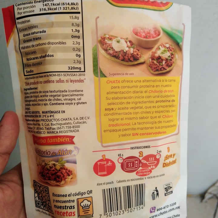 photo of La Chata Chilorio De Soya shared by @selrmoon on  24 Oct 2021 - review