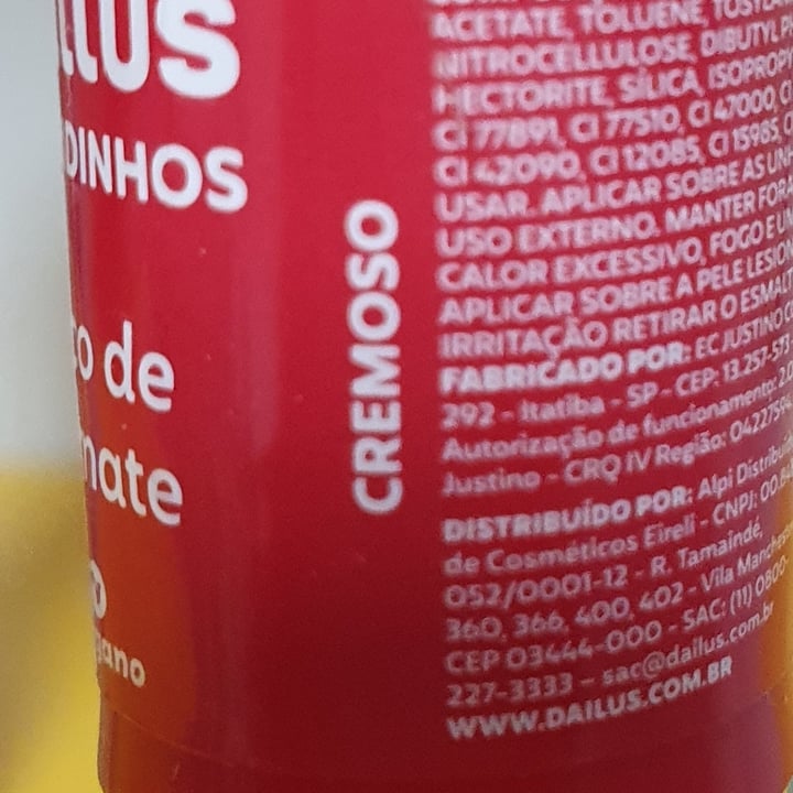 review photo of Dailus Esmalte vermelho "Queridinhos" - Suco De Tomate shared by @anacarrijo on 22 Sep 2021 - review