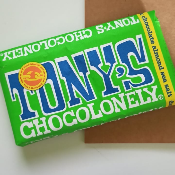 photo of Tony’s Chocolonely Dark Almond Sea Salt 51% shared by @aillia on  01 May 2022 - review