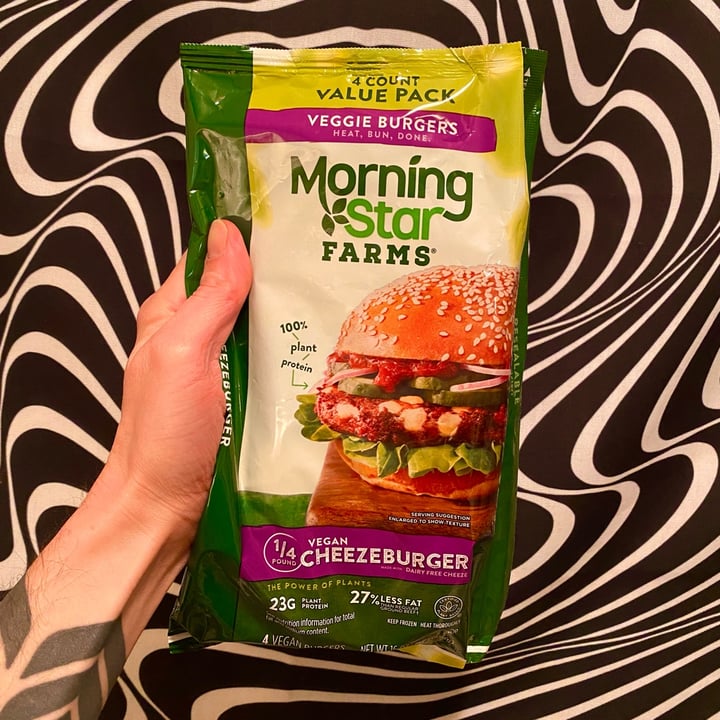 photo of MorningStar Farms Cheezeburger shared by @timvegmalone on  20 Mar 2022 - review