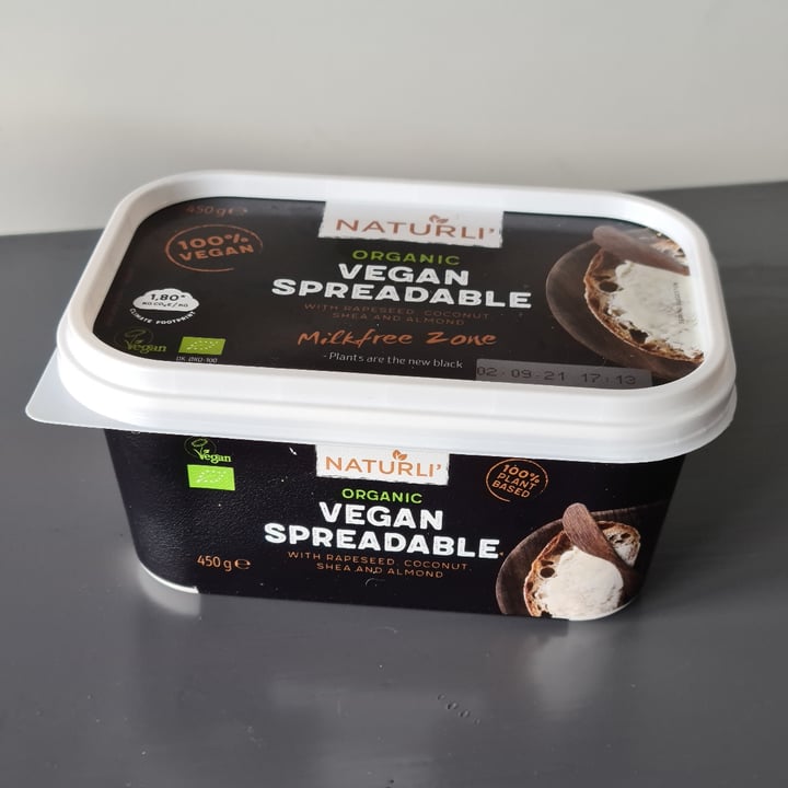 photo of Naturli' Naturli’ organic vegan spreadable shared by @theknackeredvegan on  01 Jul 2021 - review