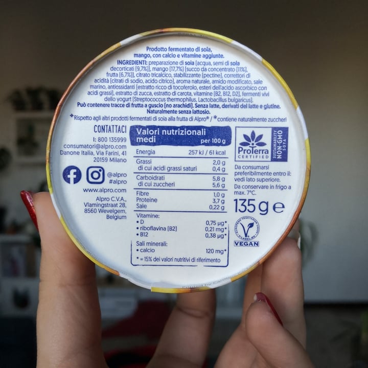 photo of Alpro Mango Yogurt (No Added Sugars) shared by @lindiri on  18 Mar 2022 - review
