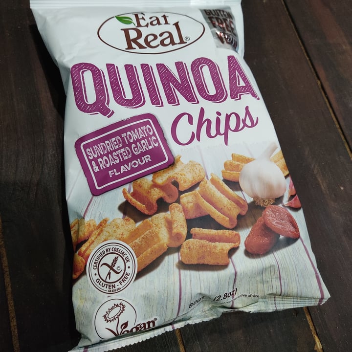 photo of Eat Real Sundried Tomato & Roasted Garlic Flavour Quinoa Chips  shared by @anxietea on  03 Feb 2021 - review