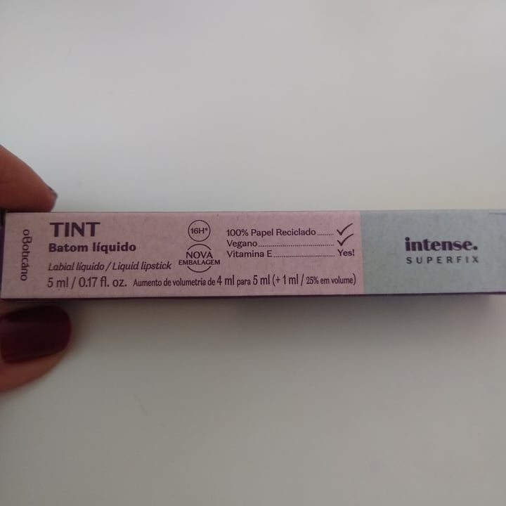 review photo of O Boticário Baton Líquido Tint shared by @bunny1mai2 on 05 May 2022 - review