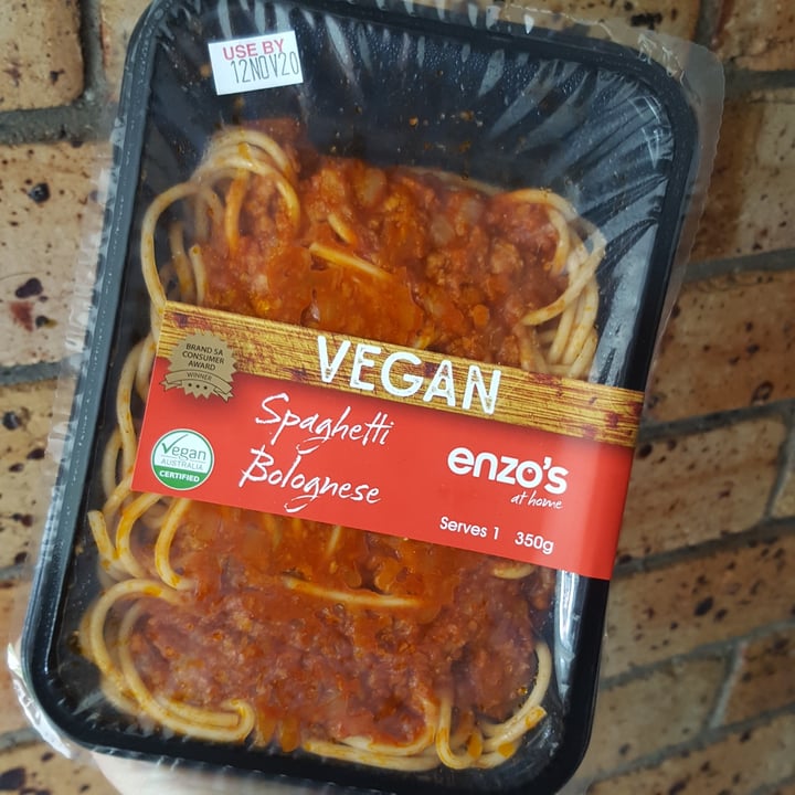 photo of Enzo's at home Vegan spaghetti bolognese shared by @hannahcoops on  04 Mar 2021 - review