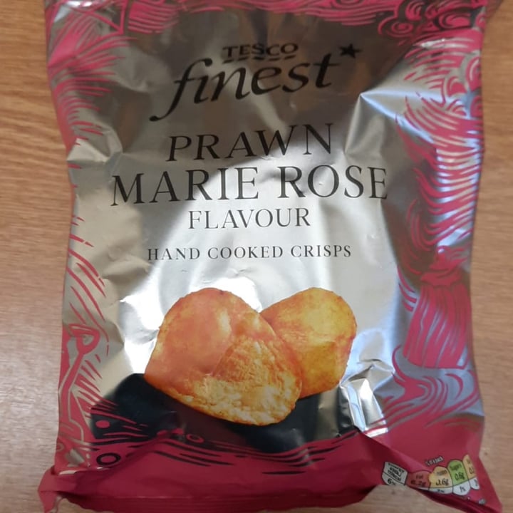 review photo of Tesco Finest Prawn Marie Rose Flavour Hand Cooked Crisps shared by @malvinabeg on 01 Dec 2021 - review