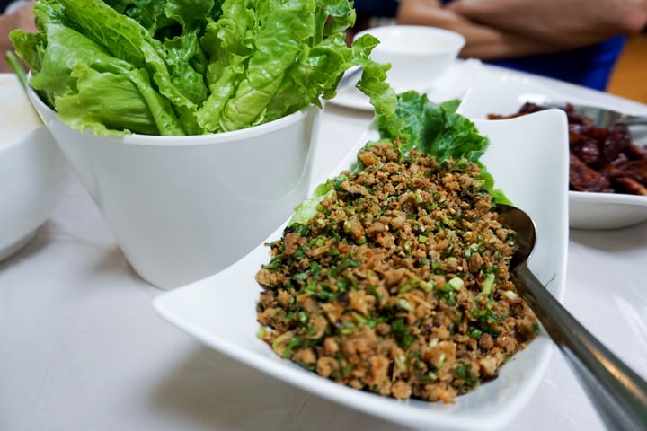 review photo of CHENG THAI KITCHEN 鄭師姐泰式素食私房菜 lettuce wrap shared by @veganexpression on 09 Jul 2020 - review