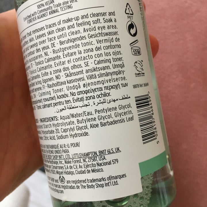 photo of The Body Shop Aloe toner shared by @medi on  18 Oct 2020 - review