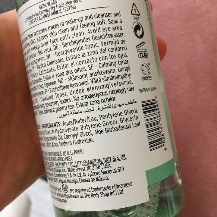 review photo of The Body Shop Aloe toner shared by @medi on 18 Oct 2020 - review