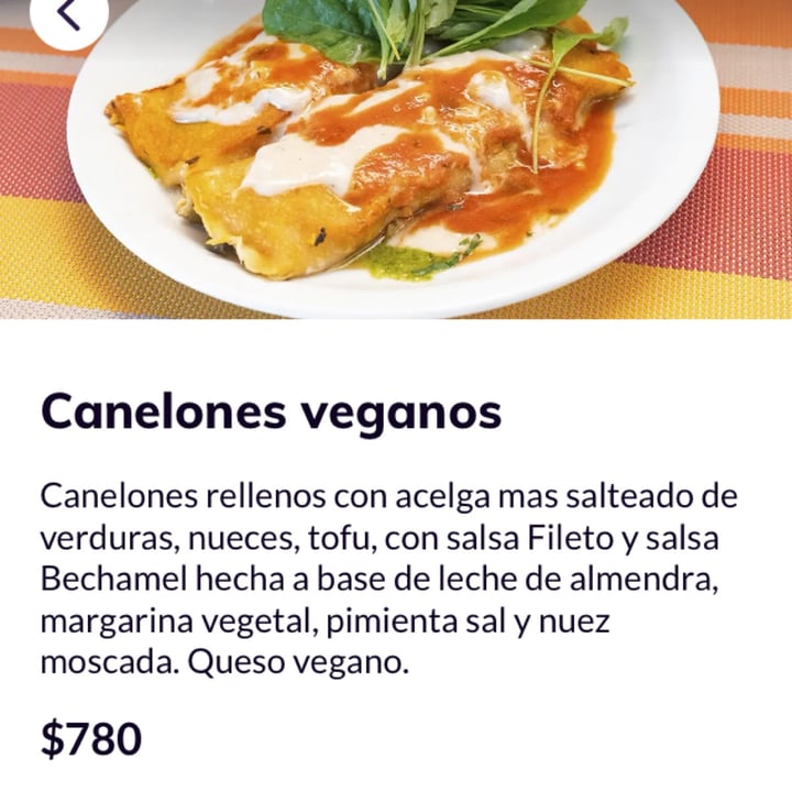 photo of Del País - Vegano y Vegetariano (Delivery) Canelones De Verduras shared by @summerbb on  29 Jun 2022 - review
