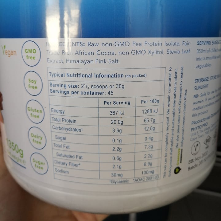 review photo of Phyto Pro Phyto Pro Thrive Daily Protein Chocolate shared by @janawinters on 29 Nov 2020 - review