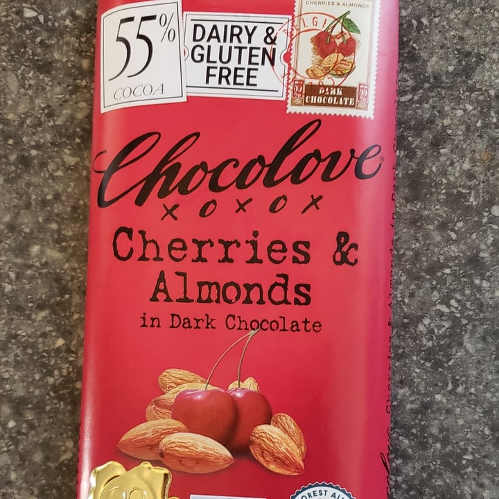 photo of Chocolove Cherries & Almonds in Dark Chocolate shared by @vegangigi4ever on  22 Sep 2022 - review
