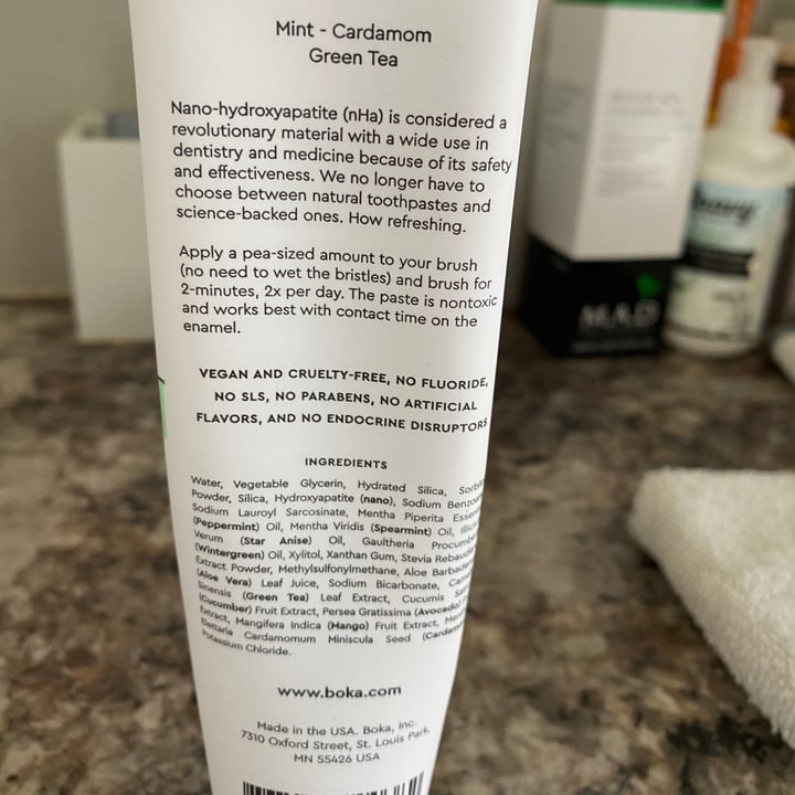 photo of Boka Ela Mint Toothpaste shared by @terrif on  30 Aug 2021 - review