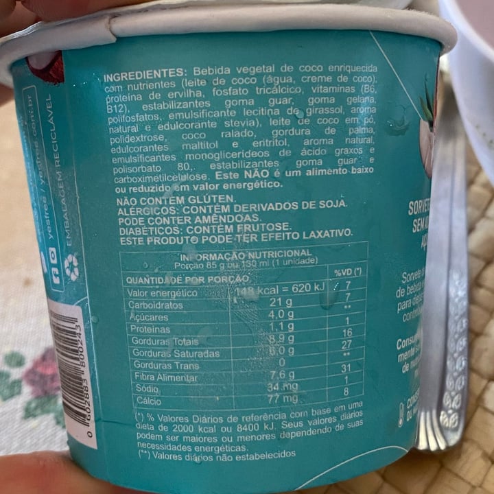 review photo of Yes! Free Sorvete de côco diet shared by @alvchiminazzo on 02 May 2022 - review