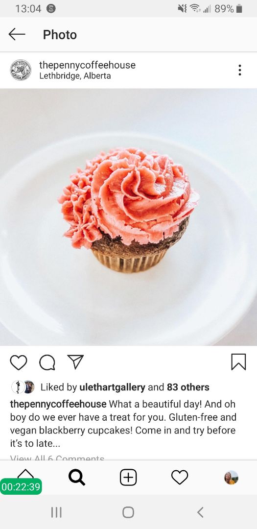 review photo of The Penny Coffee House Blackberry cupcakes shared by @hazydais on 10 May 2019 - review