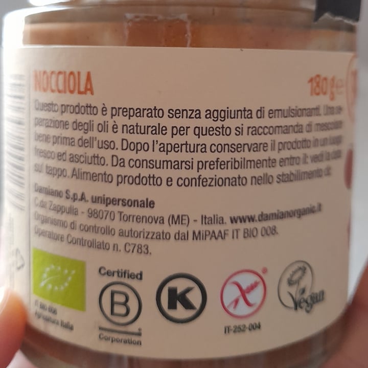 photo of Damiano Think Organic Crema Di Nocciole Tostate Bio shared by @auramala on  12 Nov 2022 - review