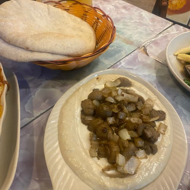 Photo of the dish “Mushroom hummus and pitta”
