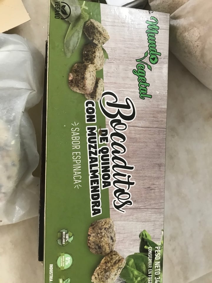 photo of Mundo Vegetal Bocaditos de Quinoa Y Muzzalmendra Sabor Espinaca shared by @littleinfinity on  03 Aug 2020 - review