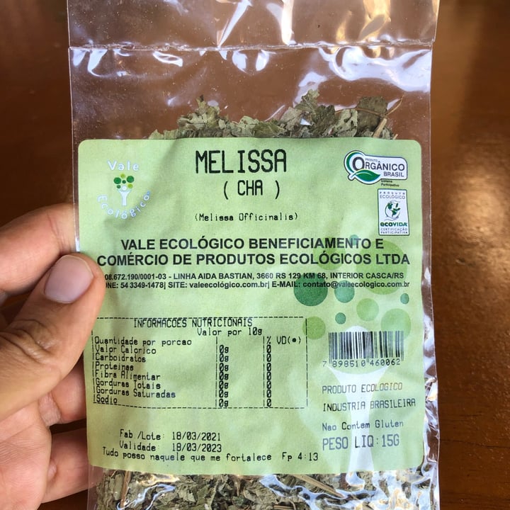 photo of Vale ecológico Chá de Melissa shared by @julianaguitel on  30 May 2022 - review