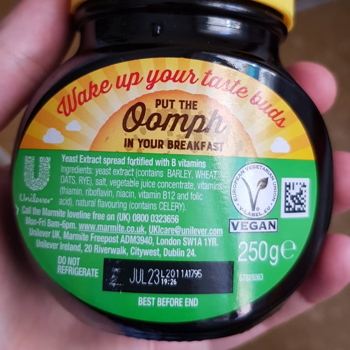photo of Marmite Marmite yeast extract  shared by @elemino on  07 Jul 2022 - review