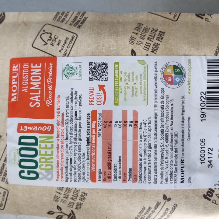 photo of Good & Green affettato al gusto salmone shared by @elenaielasi on  05 Aug 2022 - review