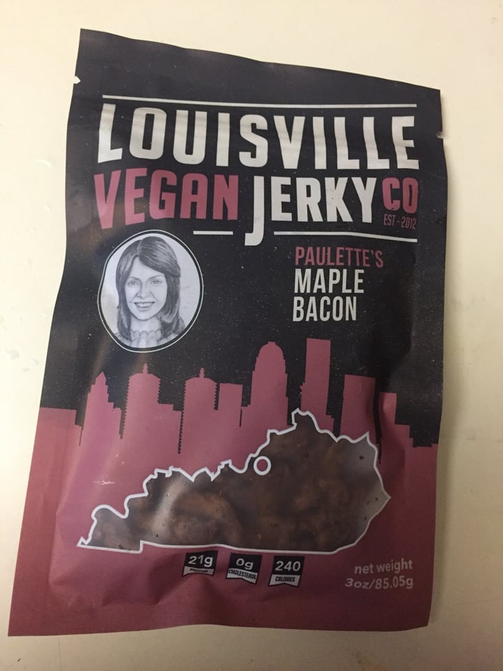 photo of  Louisville Vegan Jerky Co. Maple Bacon shared by @heathielu on  12 Aug 2019 - review