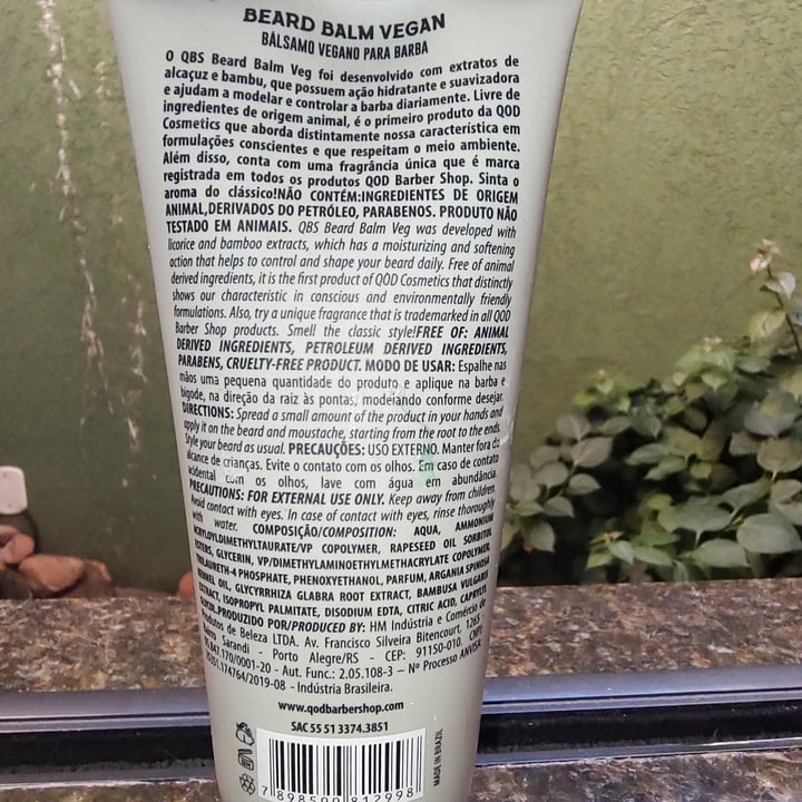 photo of QOD Barber Shop Beard Balm Vegan shared by @lilianezampar on  17 Apr 2022 - review