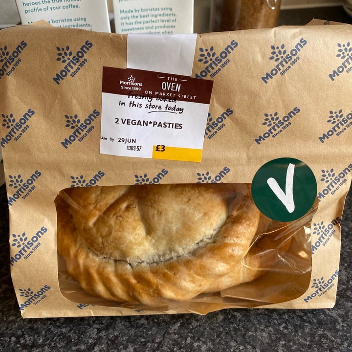 photo of Morrisons Vegan pasties shared by @meganthevegetable on  30 Jun 2021 - review