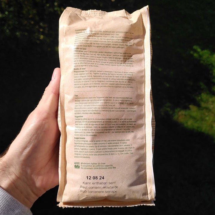 review photo of Migros Bio Couscous Vollkorn shared by @letsgetit on 16 Oct 2022 - review