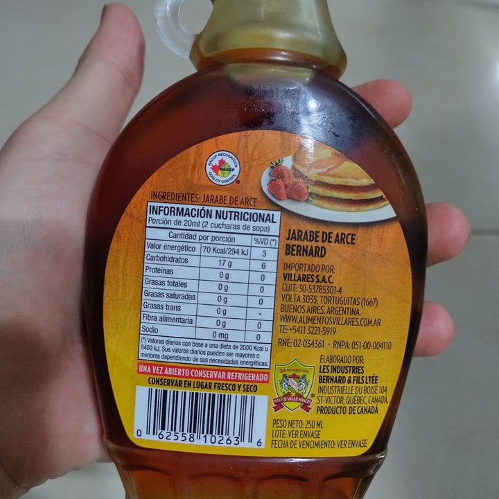 photo of Maple syrup Jarabe De Arce shared by @agustinazt on  08 Apr 2021 - review