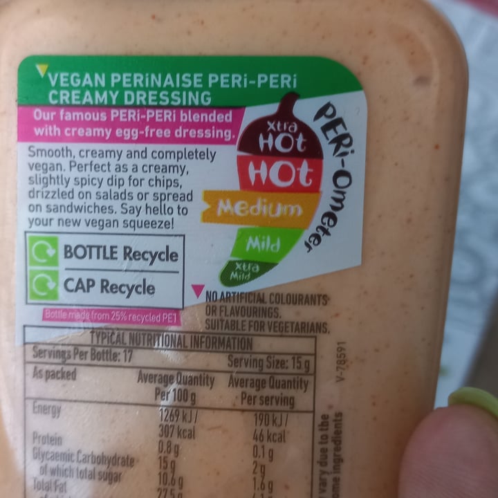 photo of Nando's Vegan Perinaise Creamy Dressing (Medium) shared by @yakira02 on  06 Feb 2022 - review