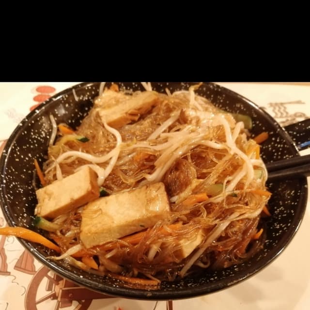 Photo of the dish “Spaghetti di soia con verdure e tofu”