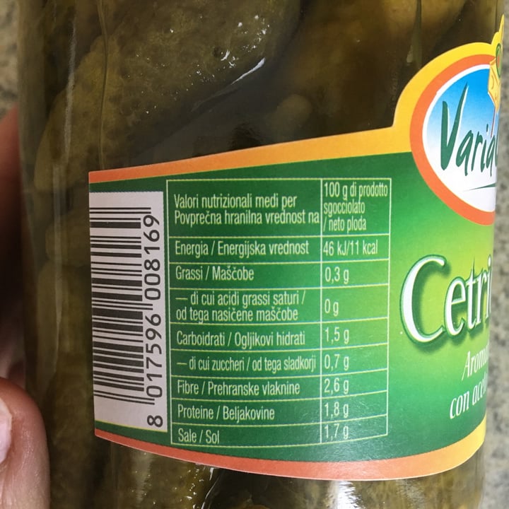 photo of Varia gusto Cetriolini aromatizzati con aceto di vino shared by @morganaaa on  25 Feb 2021 - review