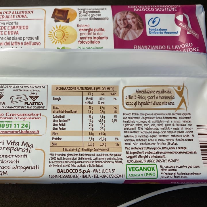review photo of VitaMia! Balocco Con Gocce Di Cioccolato Senza Zuccheri Aggiunti shared by @katia97 on 19 Oct 2022 - review