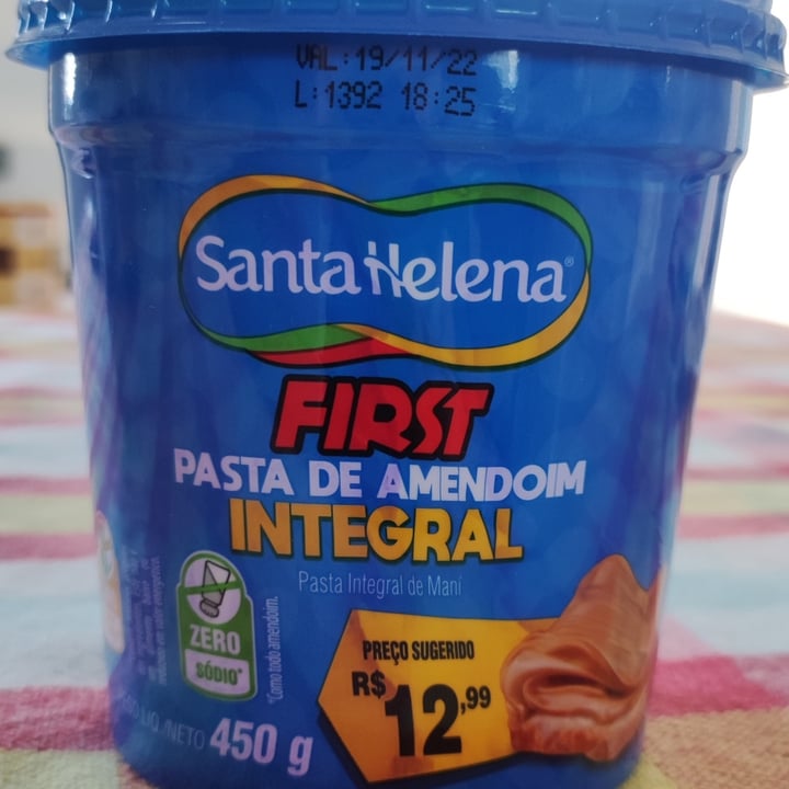 review photo of Santa Helena First pasta de amendoim shared by @rok-comavegetais on 27 Jul 2022 - review