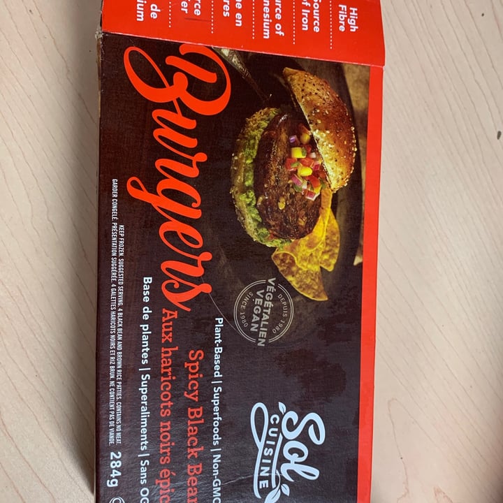 photo of Sol Cuisine Spicy Black Bean Burgers shared by @silvita66 on  29 Jun 2021 - review