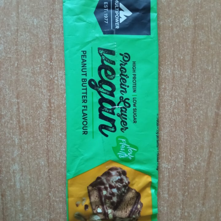 photo of Multipower Vegan Protein Layer Peanut Butter Bar shared by @fledfay on  17 Dec 2022 - review