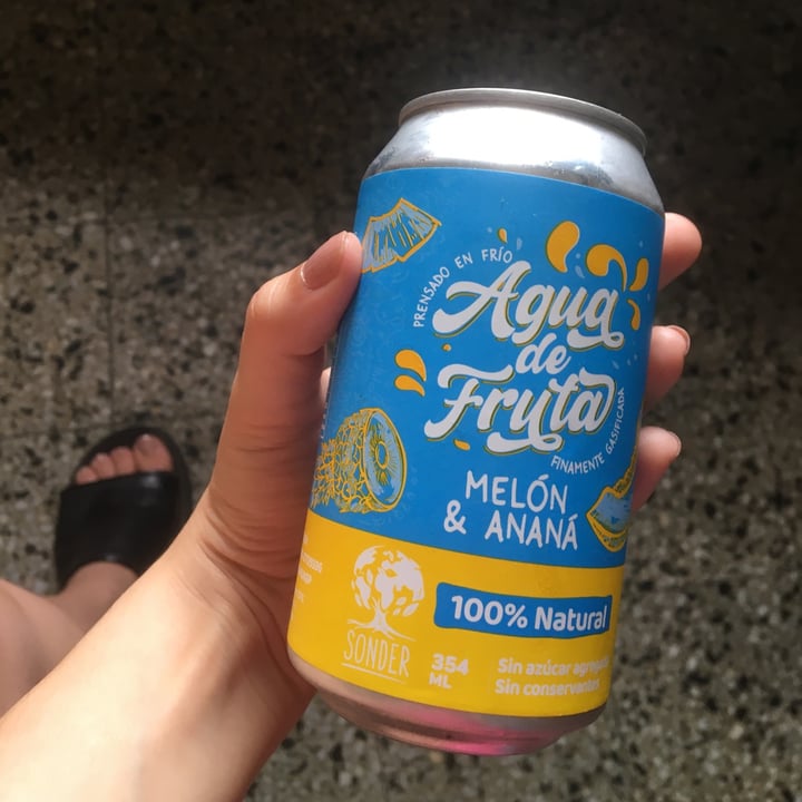 photo of Sonder Agua De Fruta Melón & Ananá shared by @catabuffarini on  10 Dec 2021 - review