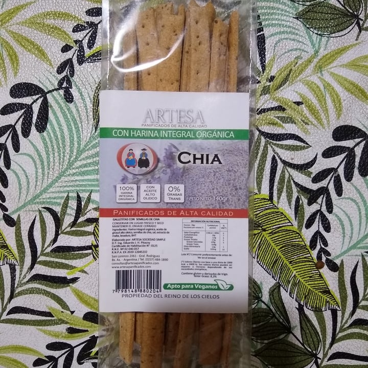 photo of Artesa Galletitas Con Harina Integral Orgánica Y Chia shared by @agusdaleoso on  17 Sep 2021 - review