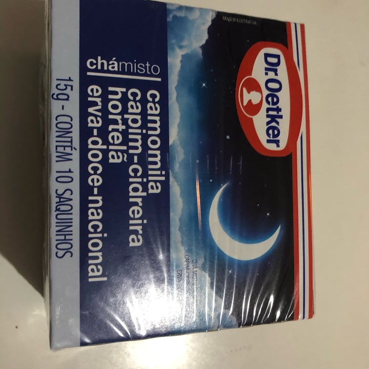 photo of Dr. Oetker Chá camomila, capim cidreira , hortelã e erva doce shared by @jopinheiro on  06 Dec 2022 - review