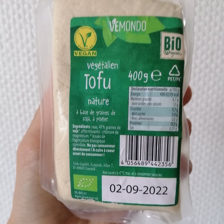photo of Vemondo  Tofu natural shared by @charlix on  06 Oct 2022 - review