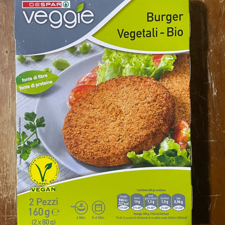 photo of Despar Veggie Burger Vegetali shared by @arturosoluri on  06 Sep 2022 - review