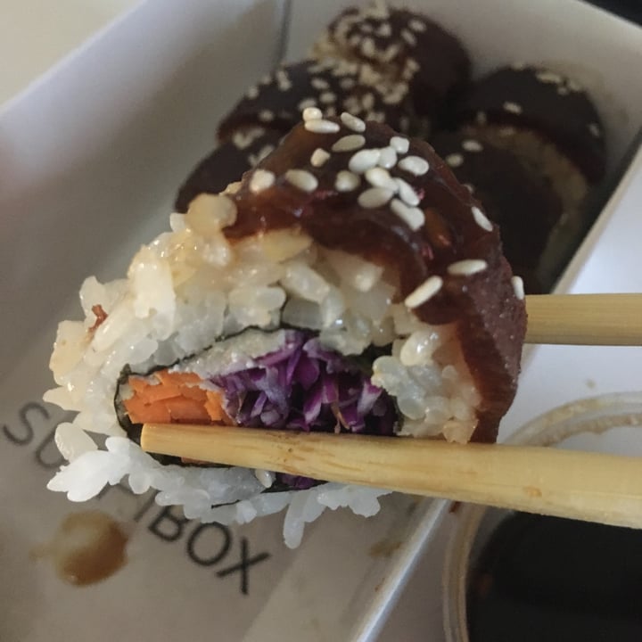 photo of Sushi Box Constantia Vegan “Tuna” Tomato Roll shared by @lyxi on  25 Feb 2021 - review