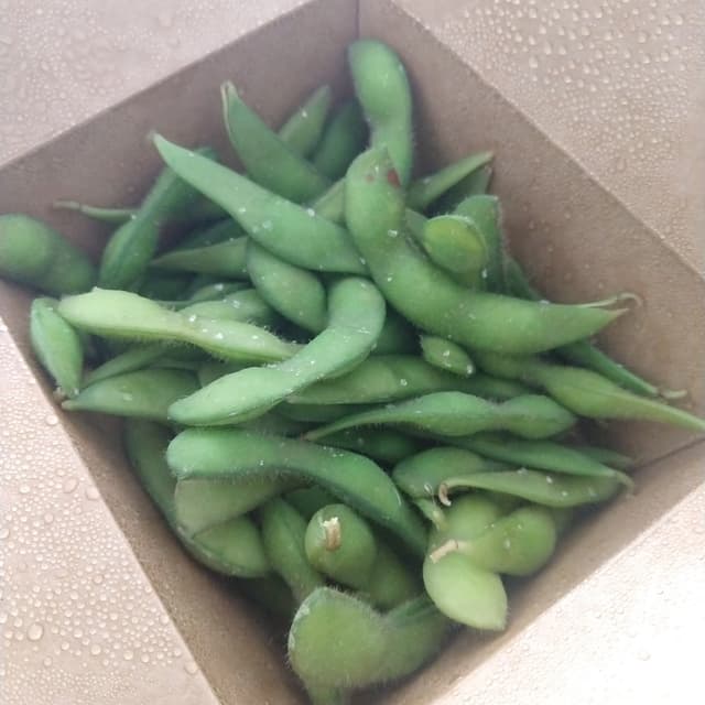 Foto do prato “Sea Salted Edamame Beans”