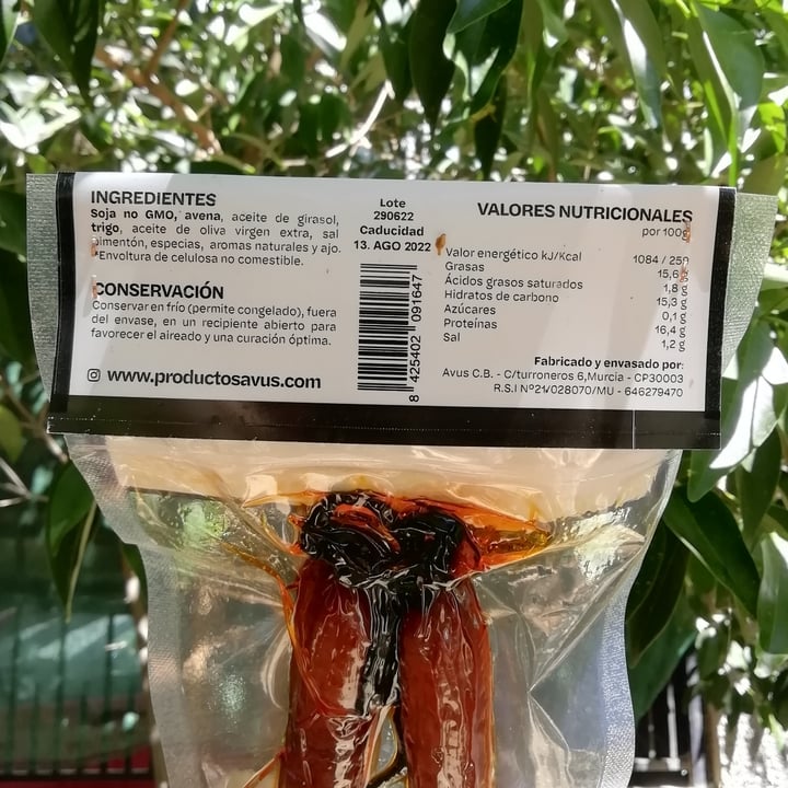 photo of Avus Chorizo extra shared by @ecoilogic on  13 Aug 2022 - review